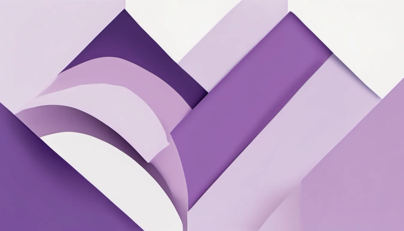 Abstract wide frame illustration in violet and pale lilac on white — decorative header for 18,000 BTU Mini Splits Compared on Published Specs