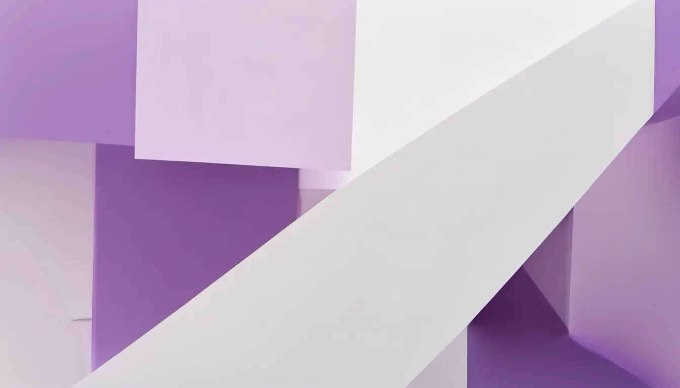 Abstract small frame illustration in violet and pale lilac on white — decorative header for 9,000 BTU Mini Splits Compared on Published Specs
