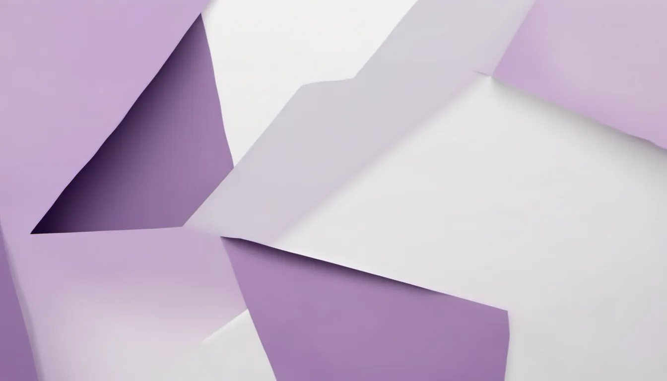 Abstract matched proportions illustration in violet and pale lilac on white — decorative header for Mini Split Sizing: The Full Table